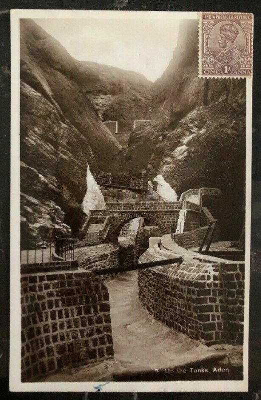 Mint India Real Picture Postcard Cover RPPC Up The Tanks Aden