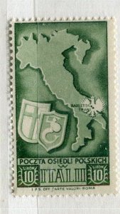 ITALY; 1940s early WWII Polish and Italian Forces issue fine Mint 10c. value