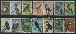    Botswana 1967 Birds definitive set complete to 2 rands used 