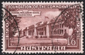 Australia SC#243 1'6s Federal Parliament House, Canberra (1951) Used