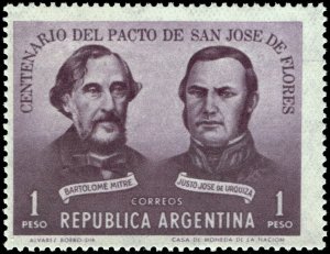 Argentina #709  MNH - Treaty of San Jose DeFlores (1959)