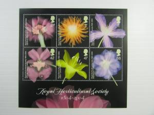 2004 Great Britain SC #2214a ROYAL HORTICULTURAL SOCIETY MNH Souvenir Sheet