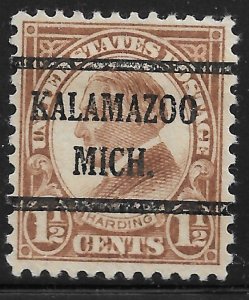 US Bureau Precancels: MI: Kalamazoo; #633-43; 1½¢ 1926-31; PSS CV $1.50
