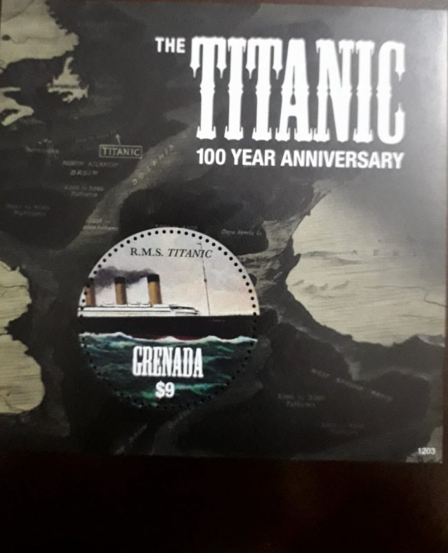 U) 2012, GRENADA, 100 ANNIVERSARY OF THE TITANIC II, PERFORATED