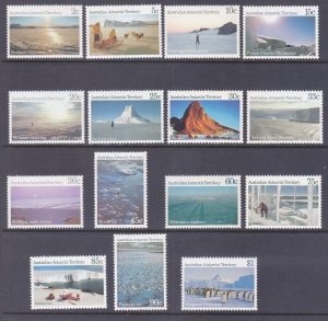 Australian Antarctic Territory AAT L60-74 MNH 1984-87 Scenic Views Full Set