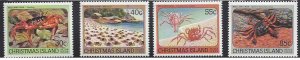 Christmas Island #148-51 MNH set, red land crab, issued 1984