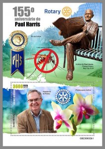 GUINEA-BISSAU 2023 MNH IMPERF. 155th anniversary of Paul Harris S/S #632b1