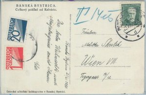 75082 - Czechoslovakia - POSTAL HISTORY -  POSTCARD  to AUSTRIA - TAXED 1930