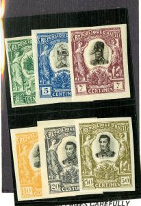 Haiti Stamps # # 82,84-88 Imperf Scarce