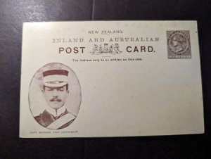 Mint New Zealand Postcard Postal Stationery One Penny Denomination Capt Madocks