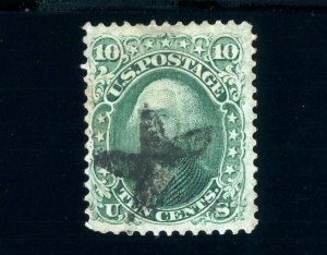 USAstamps Used FVF US 1861 Washington Civil War Issue Sct 68 Fancy Star Cancel 