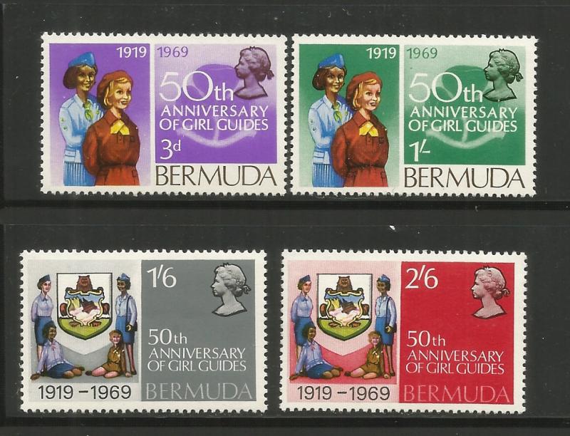 BERMUDA, 230-233, MNH, BERMUDA GIRL GUIDES