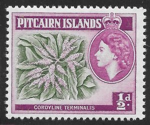 Pitcairn Islands Scott 20 MNH 1/2d lilac and green Plant Issue of 1957