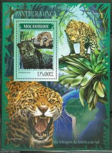 MOZAMBIQUE 2014 JAGUAR SOUVENIR SHEET  MINT NH