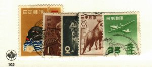 Japan #557, 560, 634, 683, c16 used