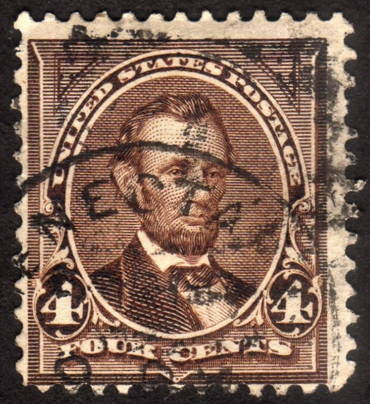 1895, US 4c, Lincoln, Used, Sc 269