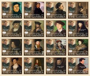 Martin Luther's reform 2023 year 16 stamps perforated  NEW