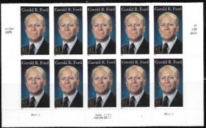 US #4199 MNH Half Sheet. 10 stamps. Two plate Blocks.  Gerald Ford.