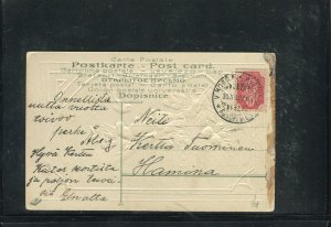 FINLAND; Early 1900s fine used Illustrated POSTCARD nice cancels