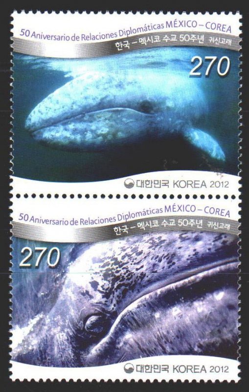 South Korea. 2012. 2855-56. Whales, fauna. MNH.