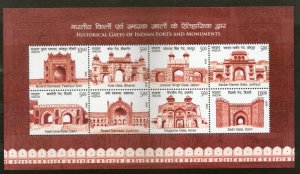 India 2019 Historical Gates of Indian Forts and Monuments Architecture M/s MNH