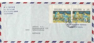 Rep of Honduras 1970 Airmail to Germany Space Exploration Stamps Cover Ref 29110