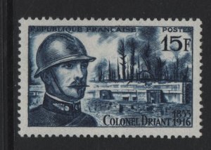 France  #788  MNH  1956  Colonel Driant