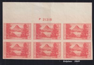 BOBPLATES US #764 Glacier Full Top Plate Block F21318 VF NH SCV= $40 *