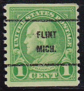 Precancel - Flint, MI PSS 597-61 - Bureau Issue