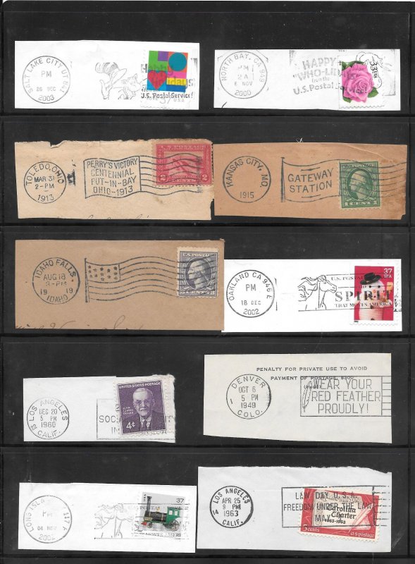 Just Fun Page #549 Mixture POSTMARKS, SLOGANS & CANCELS Collection / Lot