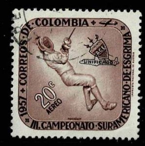 Colombia 1959,Mi.#870,879, 881 used Las Lajas Sanctuary, Nariño