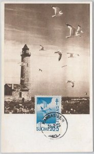 52209 - FINLAND - MAXIMUM CARD - 1955 ANIMALS: BIRDS-