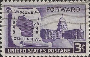 # 957 USED WISCONSIN STATEHOOD 100TH ANNIV.