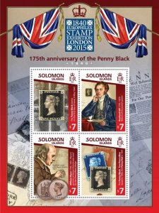 SOLOMON IS. - 2015 - Penny Black - Perf 4v Sheet - Mint Never Hinged