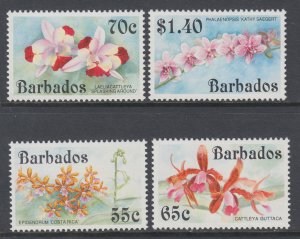 Barbados 826-829 Flowers MNH VF