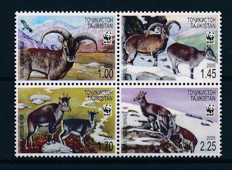 [53999] Tajikistan 2005 Wild animals Mammals WWF Deer MNH
