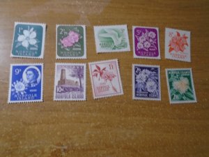 Norfolk Island  # 29-36 / 38-39  MNH  Flowers