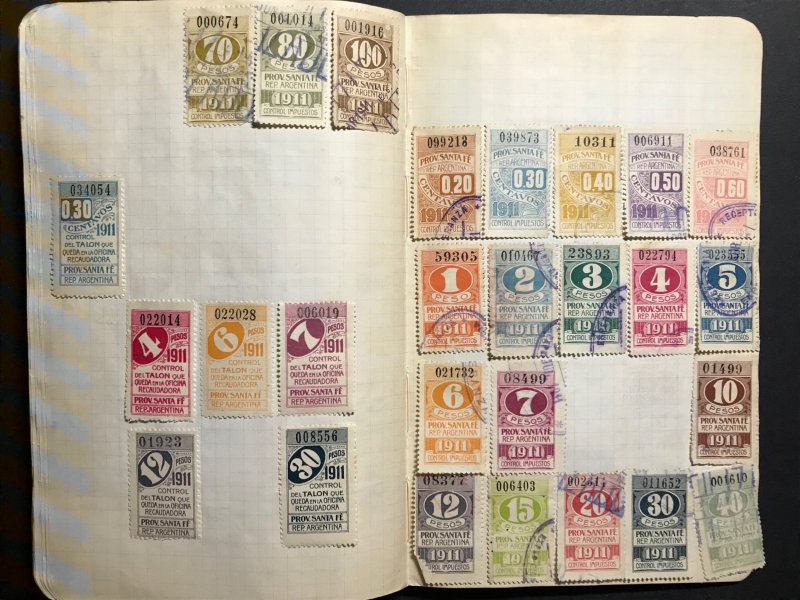 Argentina Revenue Stamps Mint/Used 1884-1912 (1100 Stamps)