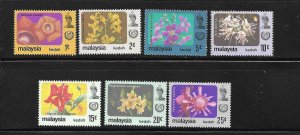 Kedah Malaysia 1979 Flowers Definitive Sc 120-126 MNH A2926