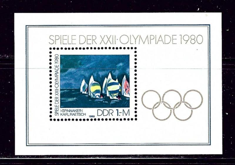 Germany (DDR) 2121 MNH 1980 Olympics S/S