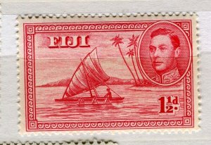 FIJI; 1938 early pictorial GVI issue fine Mint hinged 1.5d. value