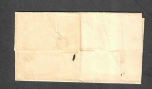 Nashville Aug 25 1849 Letter Signed Francis Fogg Stampless Cover