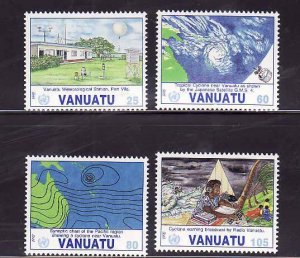 Vanuatu-Sc#565-8- id7-unused NH set-Meteorological Organization-Weather-1992-