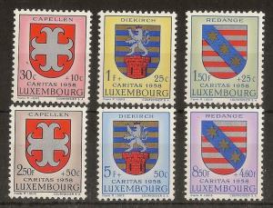 Luxembourg 1958 Caritas SG645-650 MNH