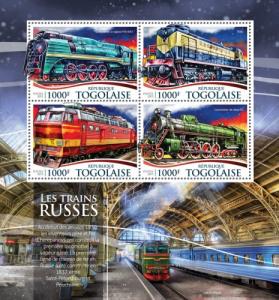 TOGO 2015 SHEET RUSSIAN TRAINS LOCOMOTIVES tg15306a