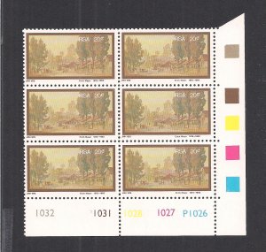 SOUTH AFRICA SC# 464  CONTROL B/6 CYLINDER #P1026-28+P31-32  FVF/MNH  1976