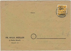 Germany Allied Occupation Halle 1946 Numeral Stamps Cover to Hamburg Ref 32600