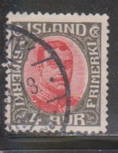 ICELAND Scott # 110 Used - King Christian X Definitive