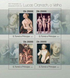 St Thomas - Lucas Cranach, Artist  - 4 Stamp Sheet - ST13105a