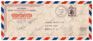 Prexie $1.00 solo clipper airmail to Philippine Islands Feb. 1939